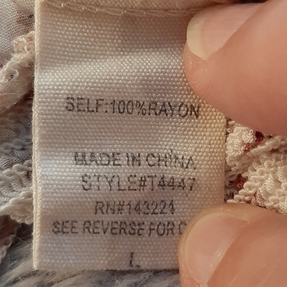 Carly Jeans Long Sleeve Top with Tassels Size Large - Picture 3 of 16